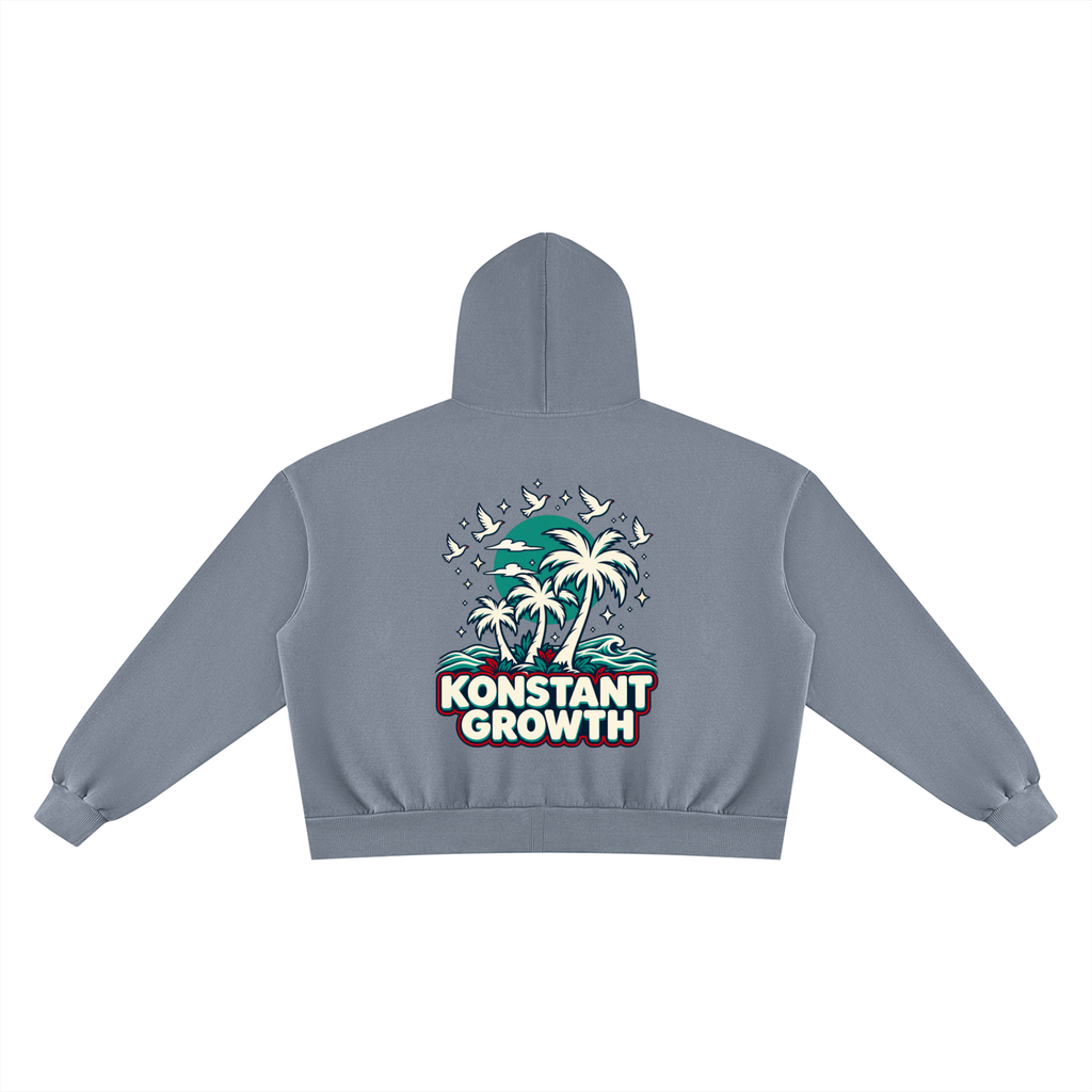 Unisex Vintage Wash Fleece Boxy Hoodie ODMPOD