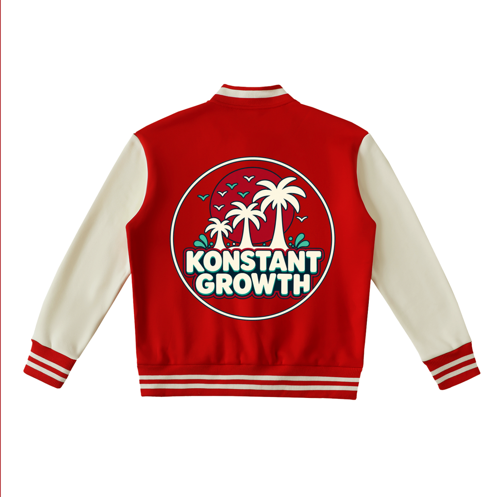 Konstant Growth Vintage — Two-Tone Fleeced Varsity Jacket