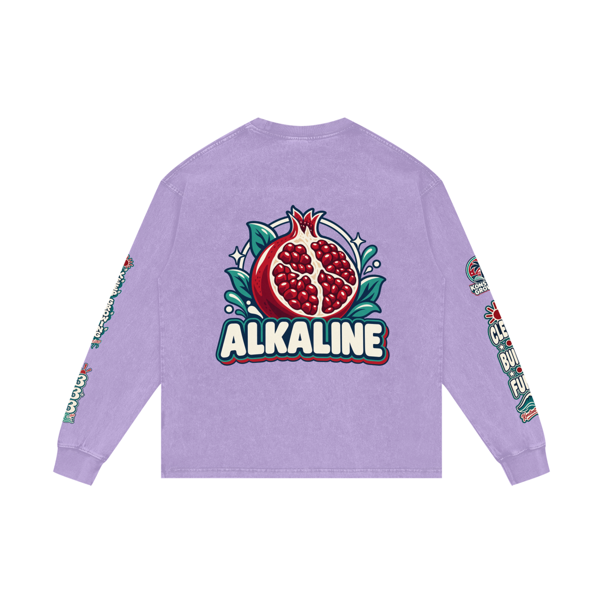 Konstant Growth Vintage — Pomegranate Acid Wash Long Sleeve Tee