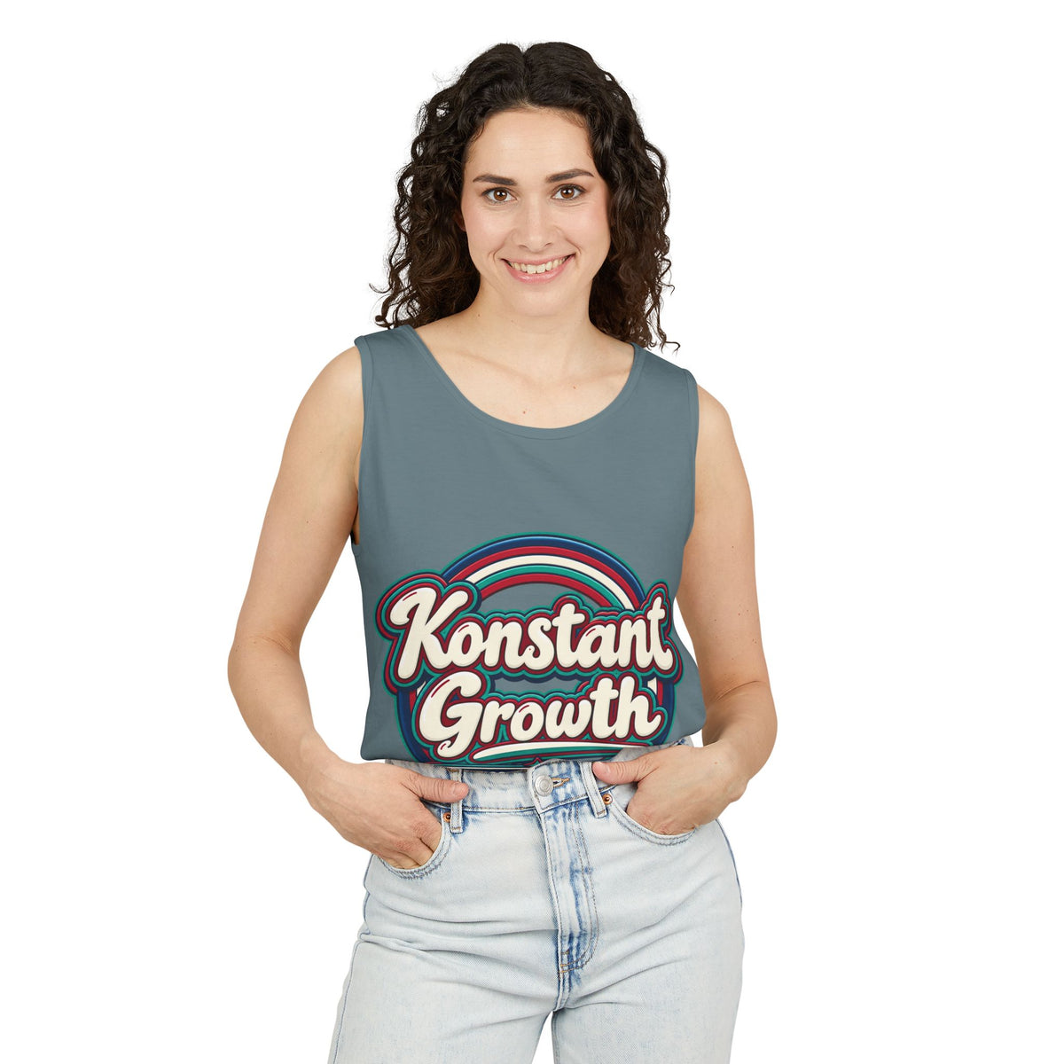 Konstant Growth tropical moon illustration Tank Top | motivational graphic