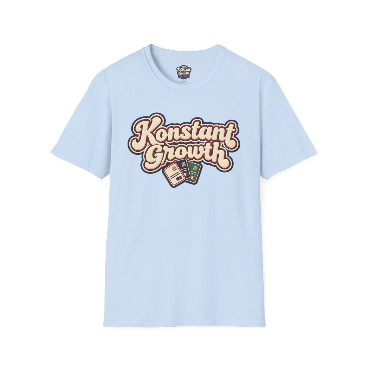 Konstant Growth T-Shirt — Retro Palm Sunset Design Printify