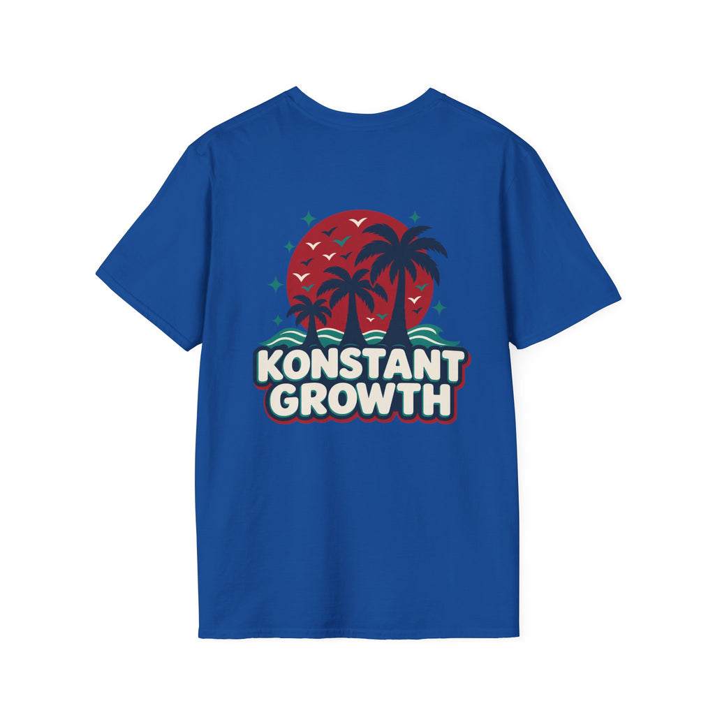 Konstant Growth T-Shirt — Retro Palm Sunset Design