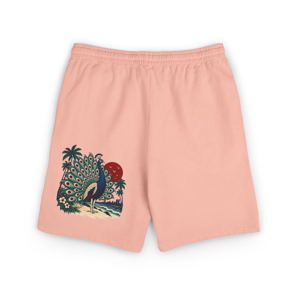 Konstant Growth Palm & Peacock Sweat Shorts — Garment-Dyed Lightweight Fleece