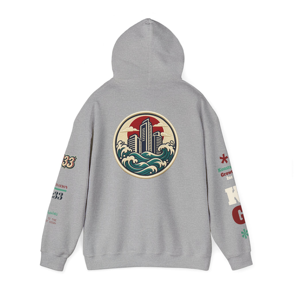 Build Cityscape Hoodie — Vintage Surf-Inspired 'BUILD' Graphic Pullover