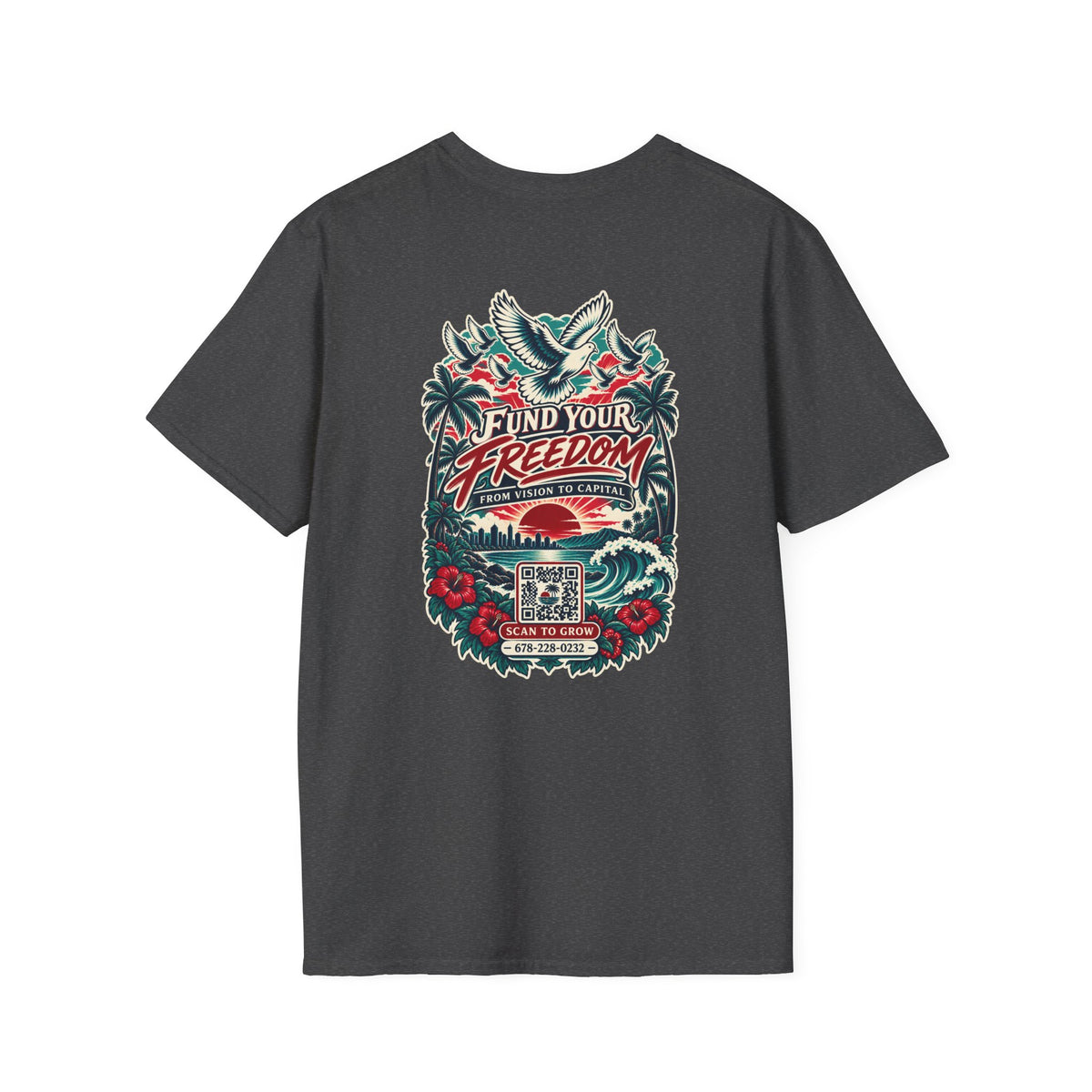 T-Shirt — 'Fund Your Freedom' Retro Graphic Tee (Konstant Growth Co.)