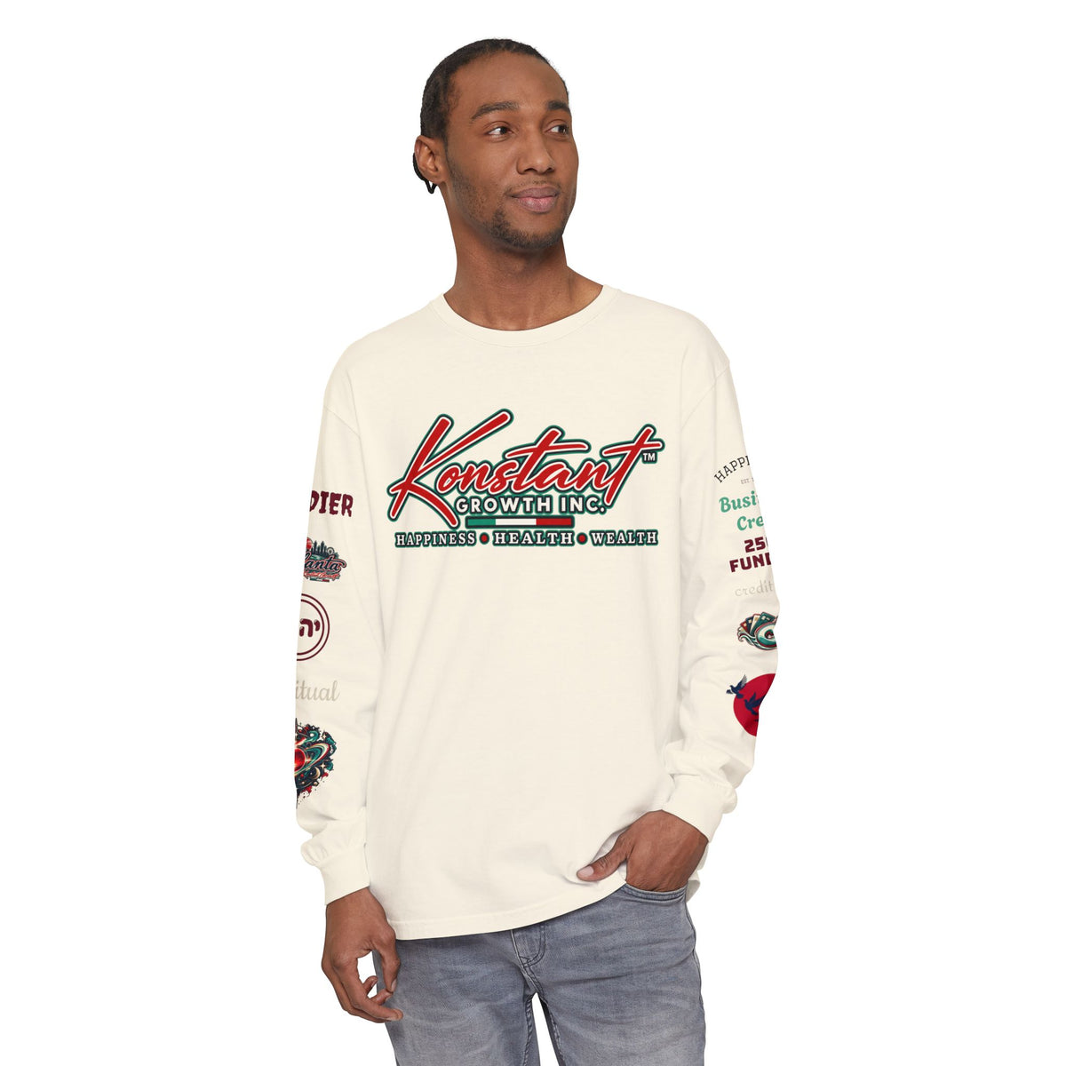 Konstant Growth Long Sleeve T-Shirt — Tropical Palm Surf Graphic