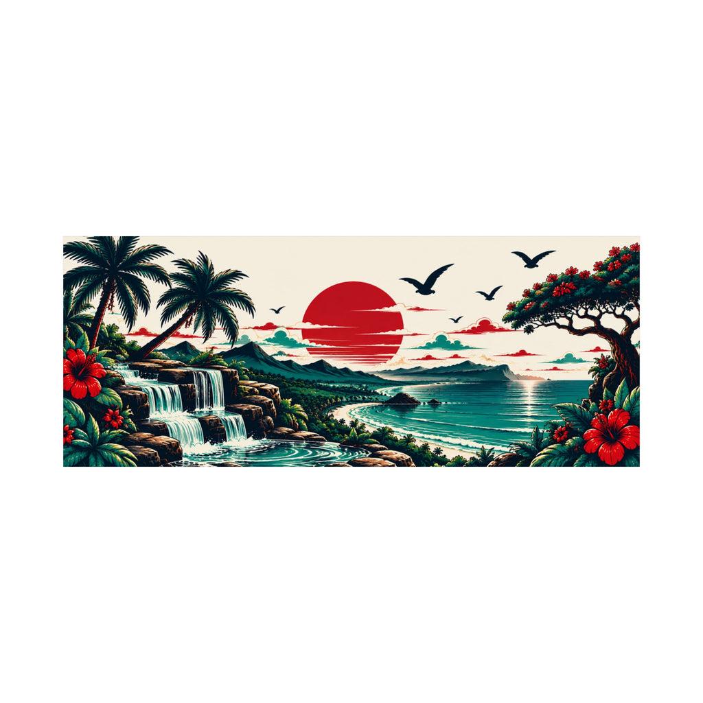 Tropical Sunset Beach Poster