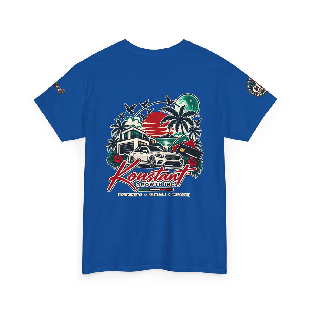 Copy of Konstant Growth Inc. Tee — Retro Car & Palm Beach Graphic T-Shirt