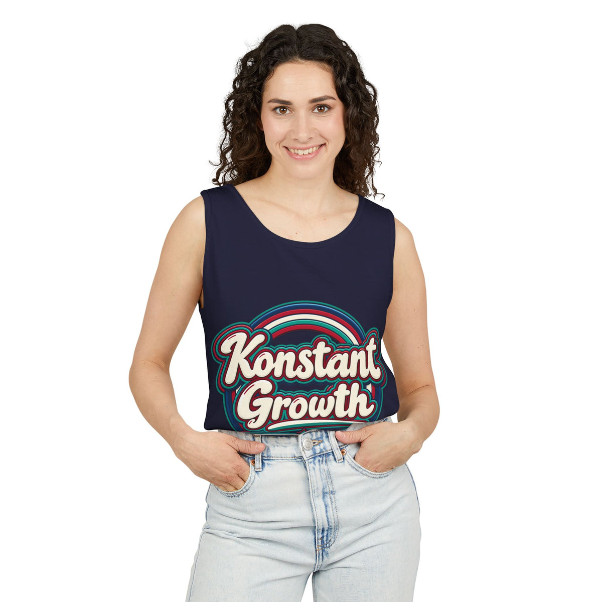 Konstant Growth tropical moon illustration Tank Top | motivational graphic