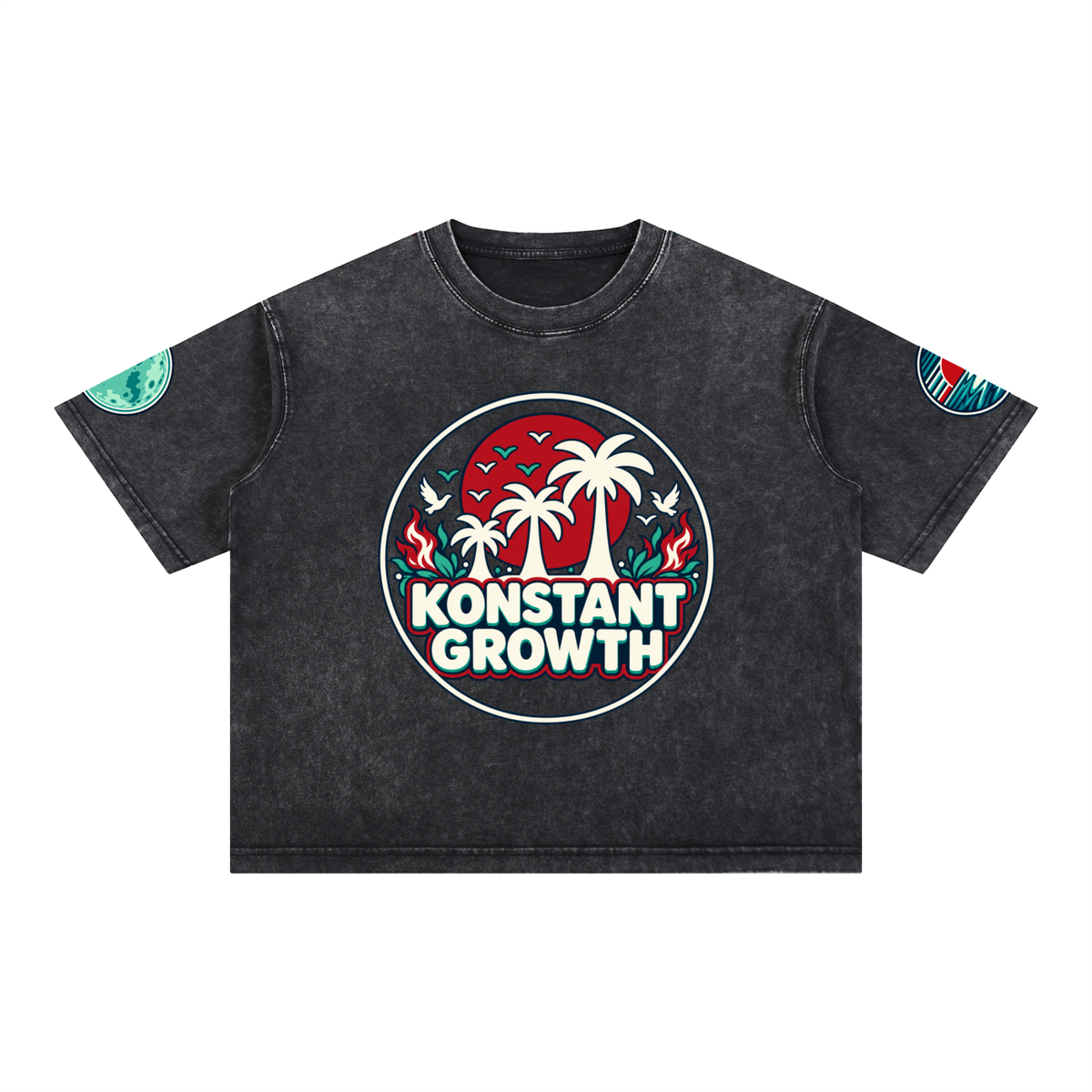Mineral Wash Boxy Cotton T-Shirt ODMPOD