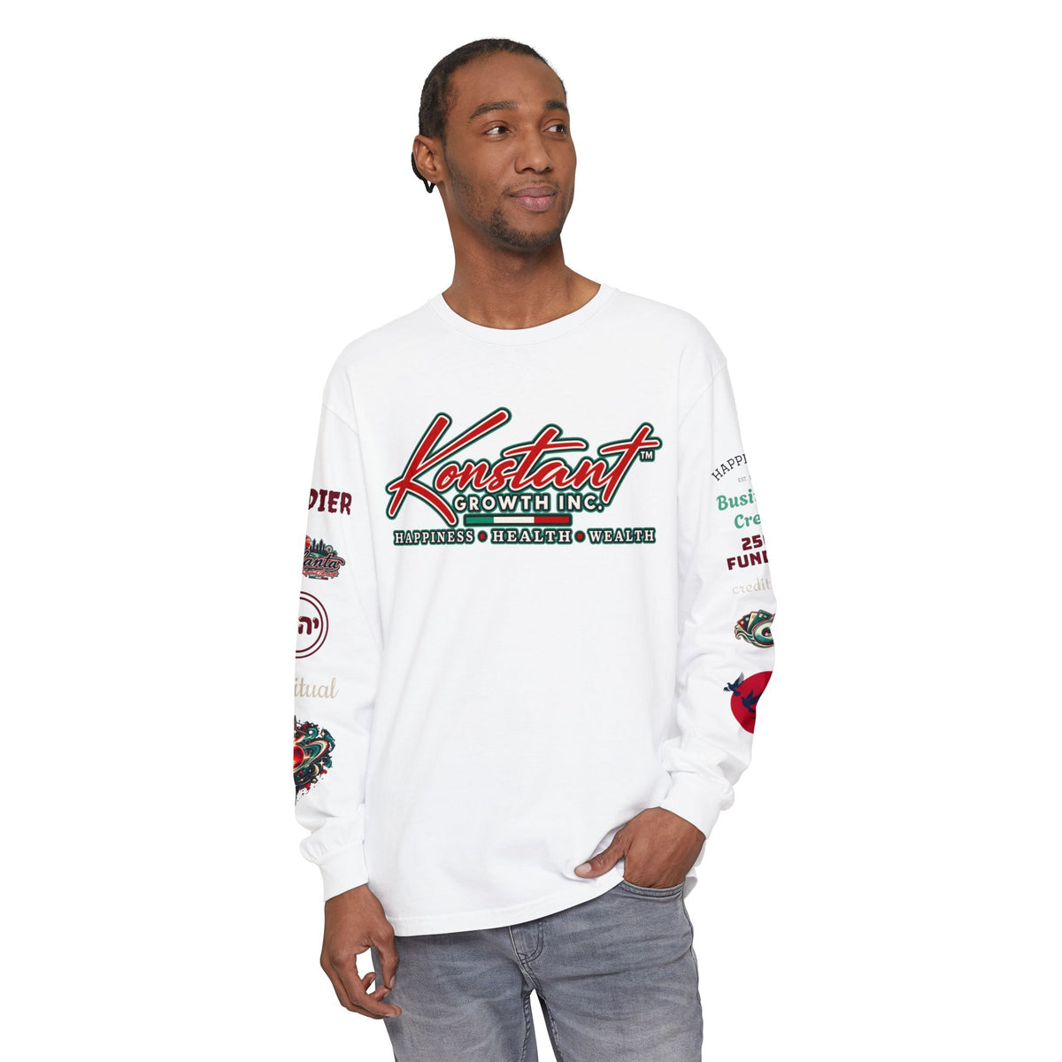 Konstant Growth Long Sleeve T-Shirt — Tropical Palm Surf Graphic