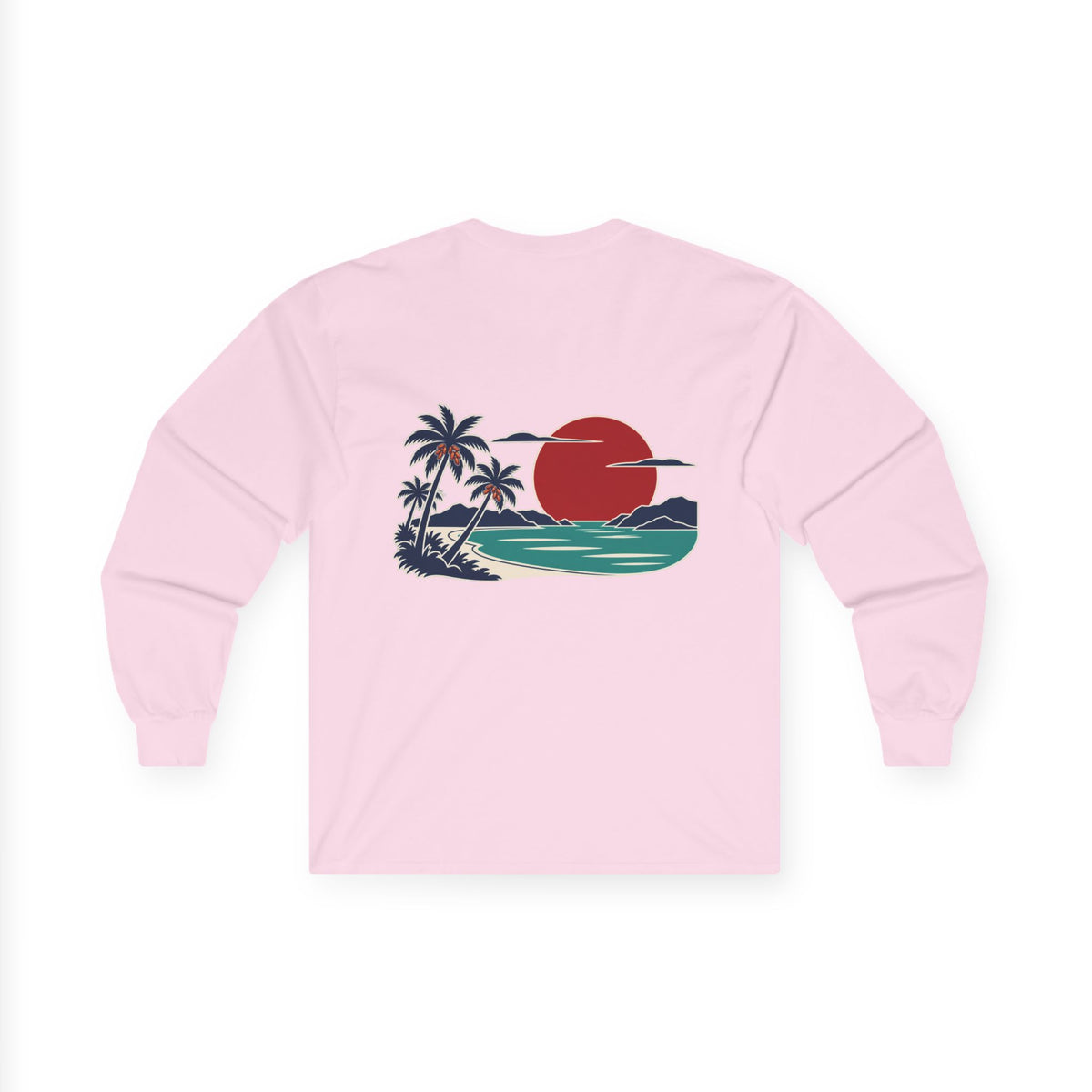 Konstant Growth Script Long Sleeve Tee | Retro Palm Sunset Beach Graphic