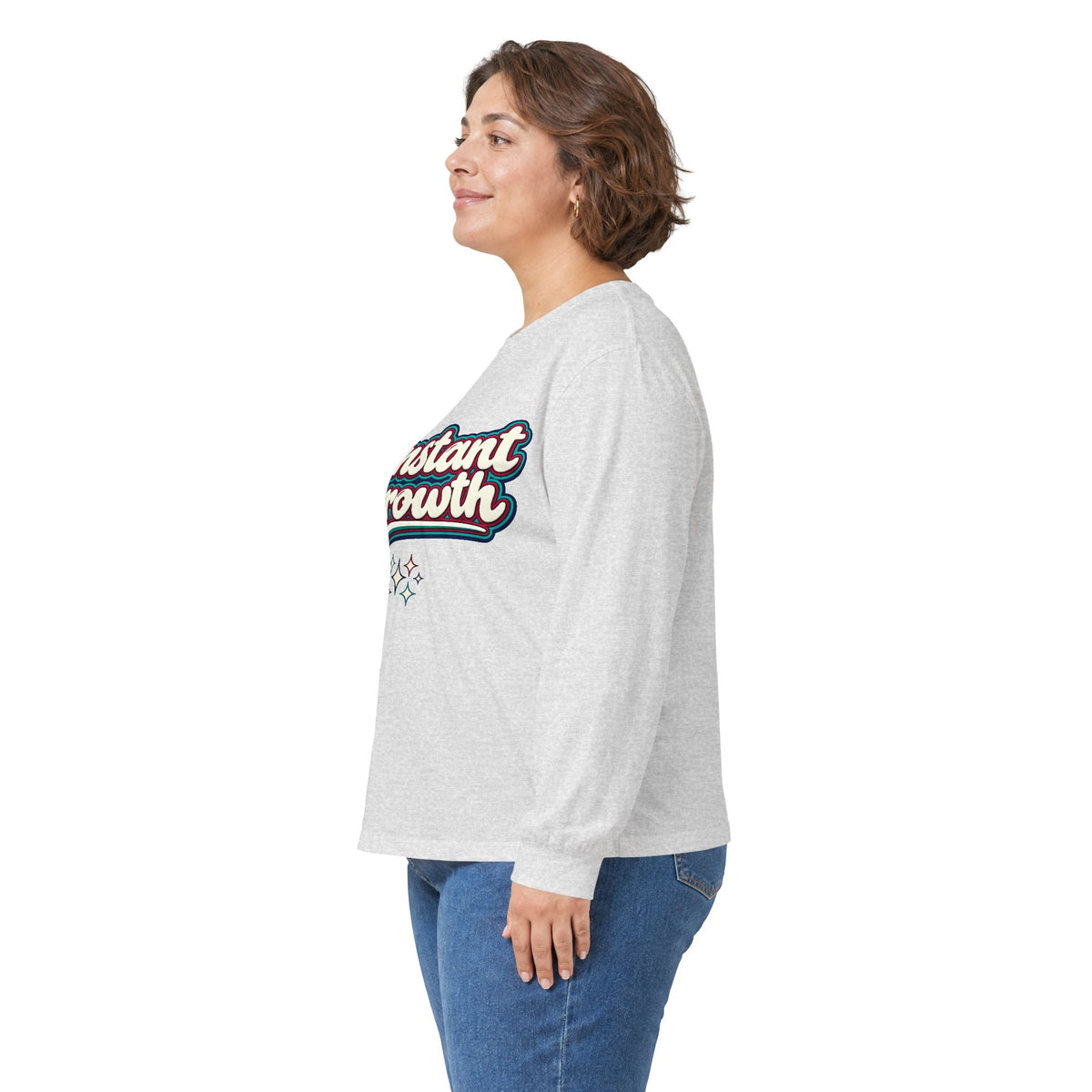 Konstant Growth Script Long Sleeve Tee | Retro Palm Sunset Beach Graphic