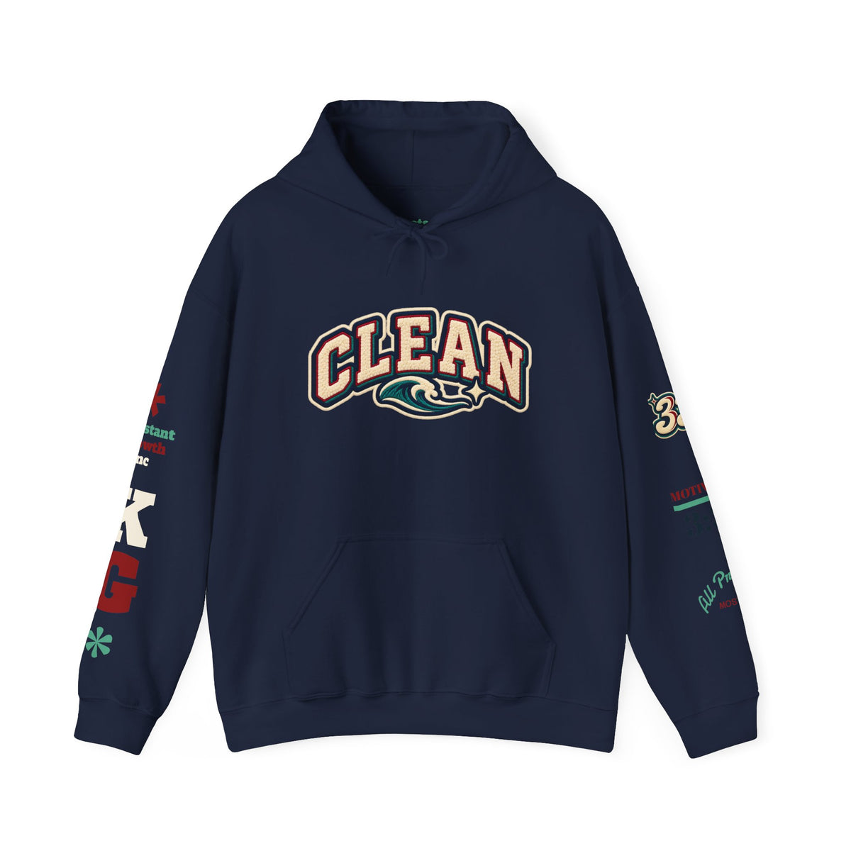 Clean Wave Hoodie — Graphic Palm-Globe Streetwear Hooded Sweatshirt