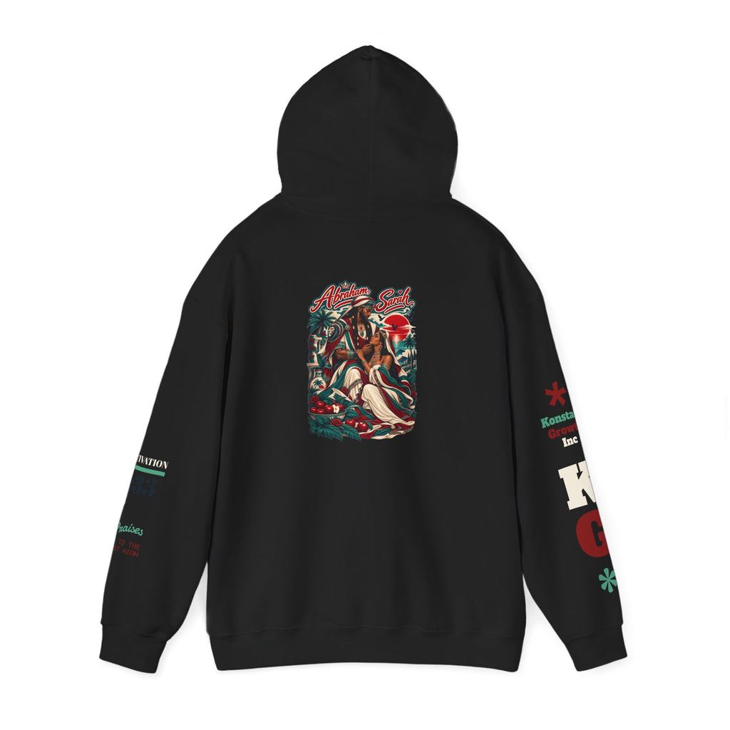 Hoodie - 'Divine Love' Graphic Hoodie with Vintage Bird & Floral Back Artwork