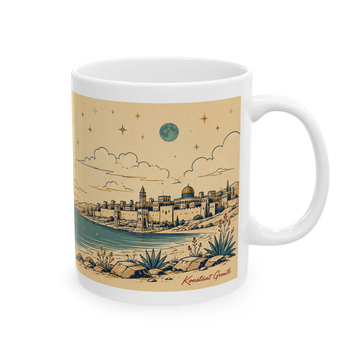 Konstant Growth Ancient Sunset Coast Ceramic Mug