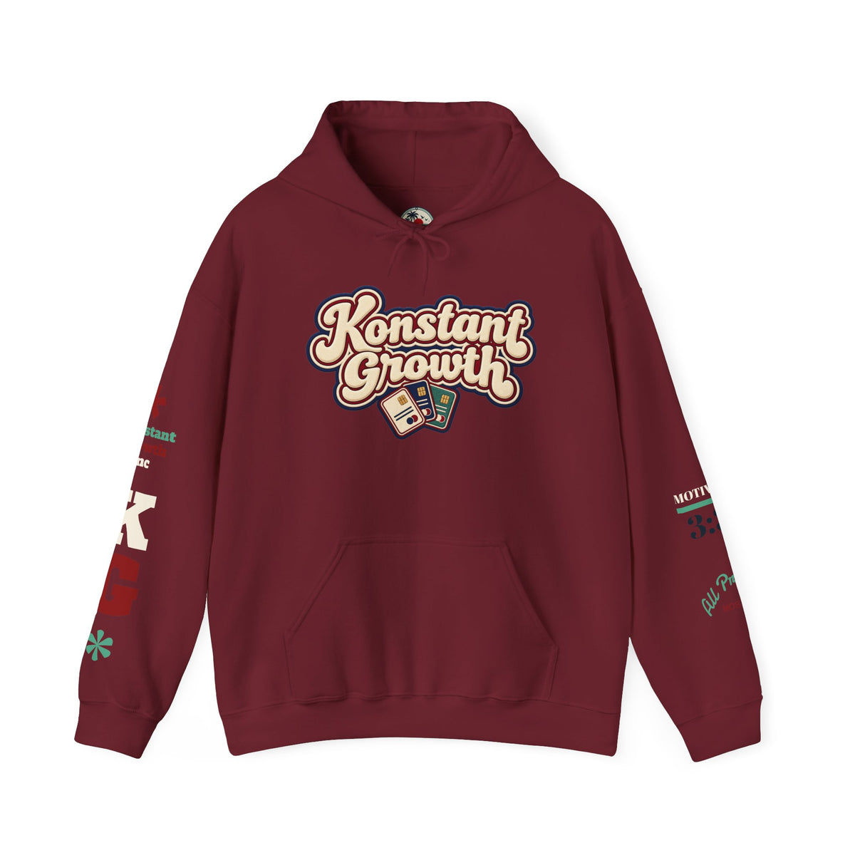 Konstant Growth Hoodie — Retro Palm Tree Graphic Sweatshirt Printify