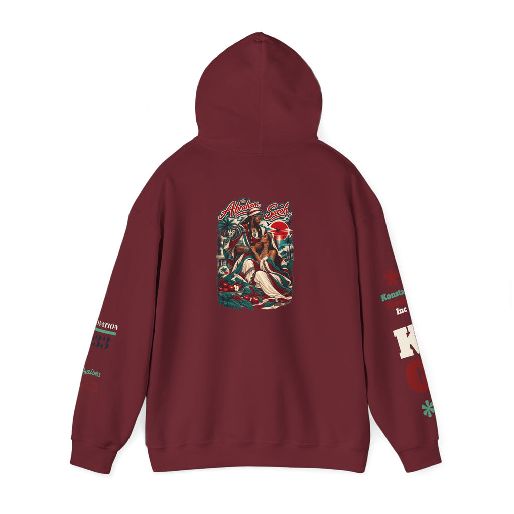 Hoodie - 'Divine Love' Graphic Hoodie with Vintage Bird & Floral Back Artwork