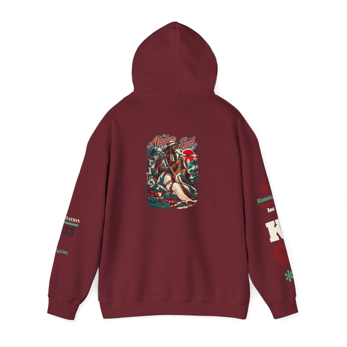 Hoodie - 'Divine Love' Graphic Hoodie with Vintage Bird & Floral Back Artwork