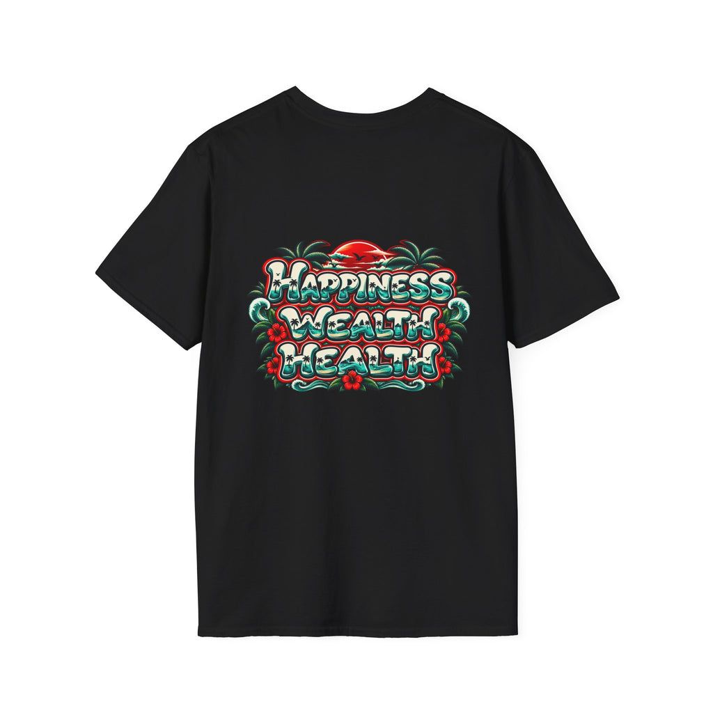Konstant Growth 'Happiness Wealth Wealth' Graphic T-Shirt