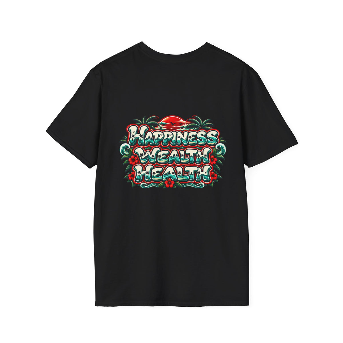 Konstant Growth 'Happiness Wealth Wealth' Graphic T-Shirt