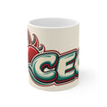 Retro Sunset Crest Mug — CEO Vintage Surf Wave Coffee Cup (11oz)