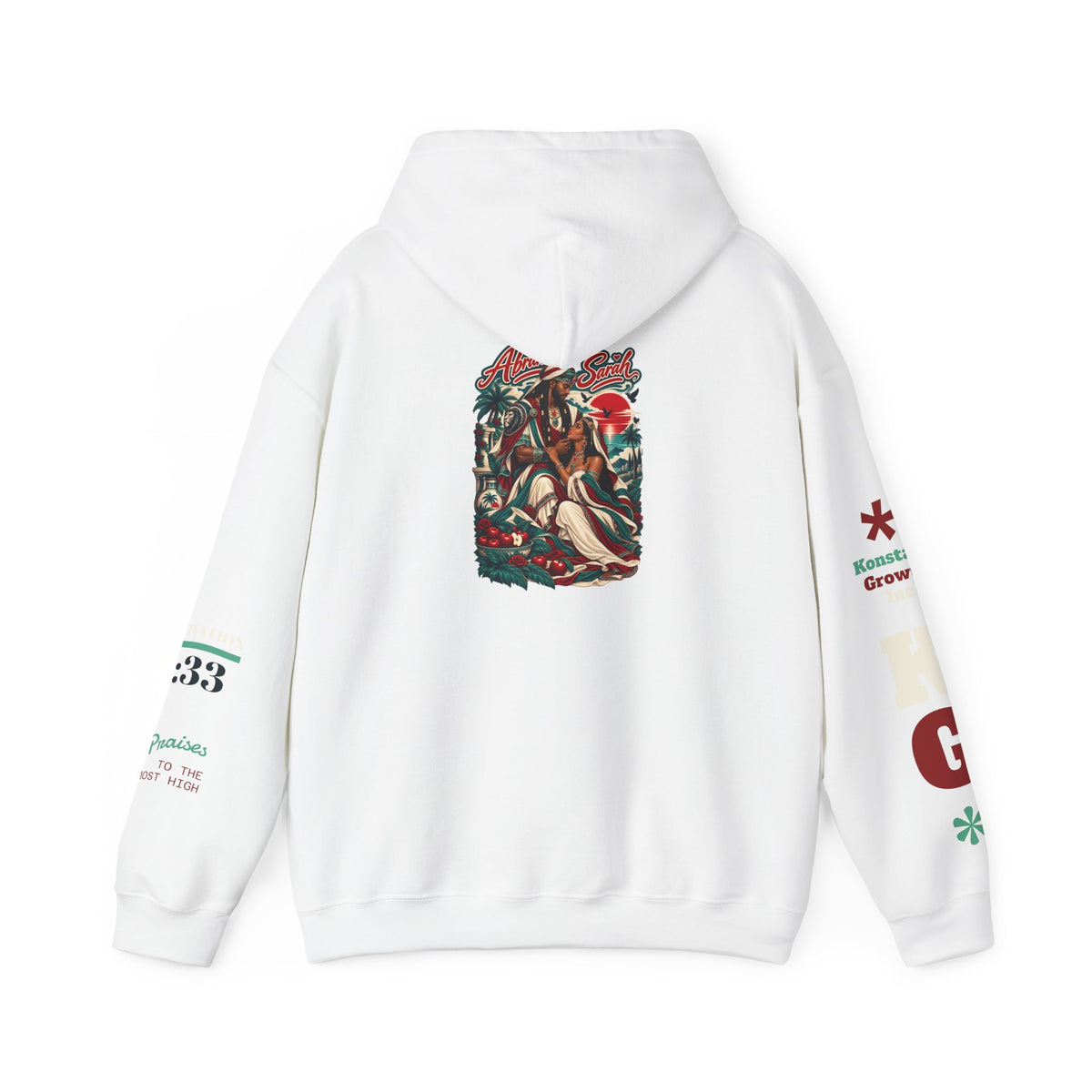 Hoodie - 'Divine Love' Graphic Hoodie with Vintage Bird & Floral Back Artwork