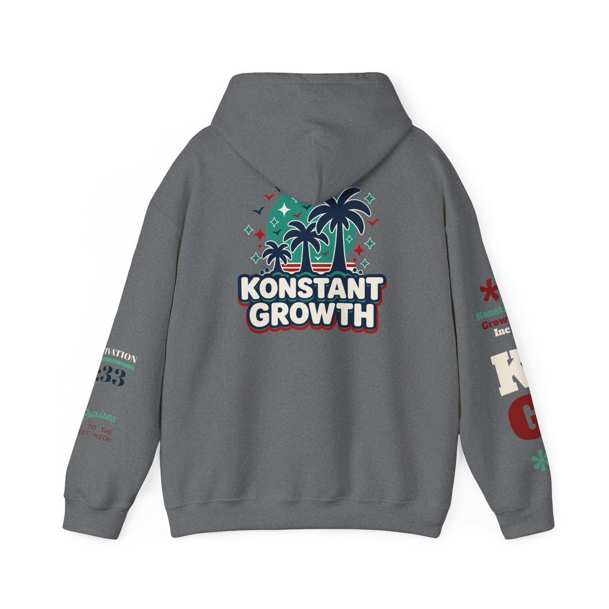 Konstant Growth Hoodie — Retro Palm Tree Graphic Sweatshirt