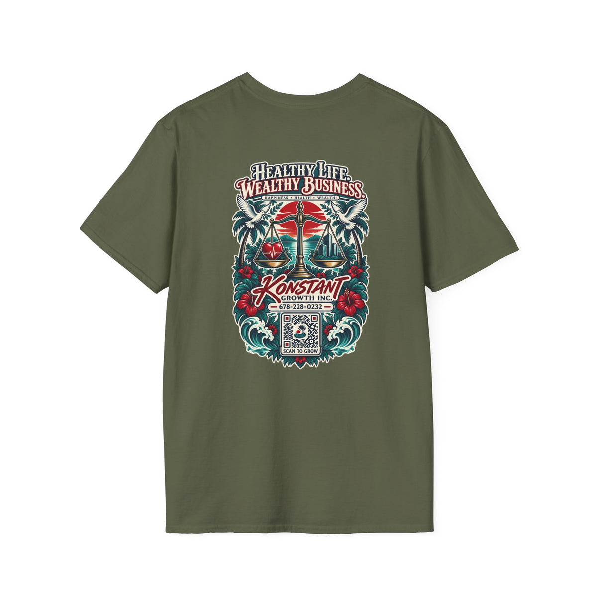 Konstant Growth 'Healthy Life, Wealthy Business' T-Shirt