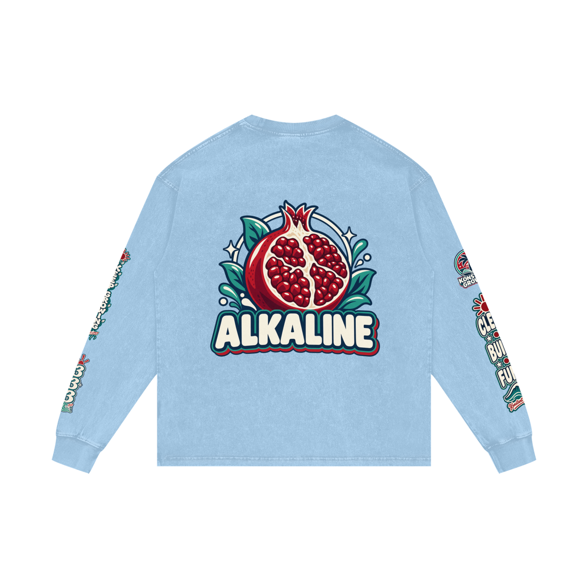 Konstant Growth Vintage — Pomegranate Acid Wash Long Sleeve Tee