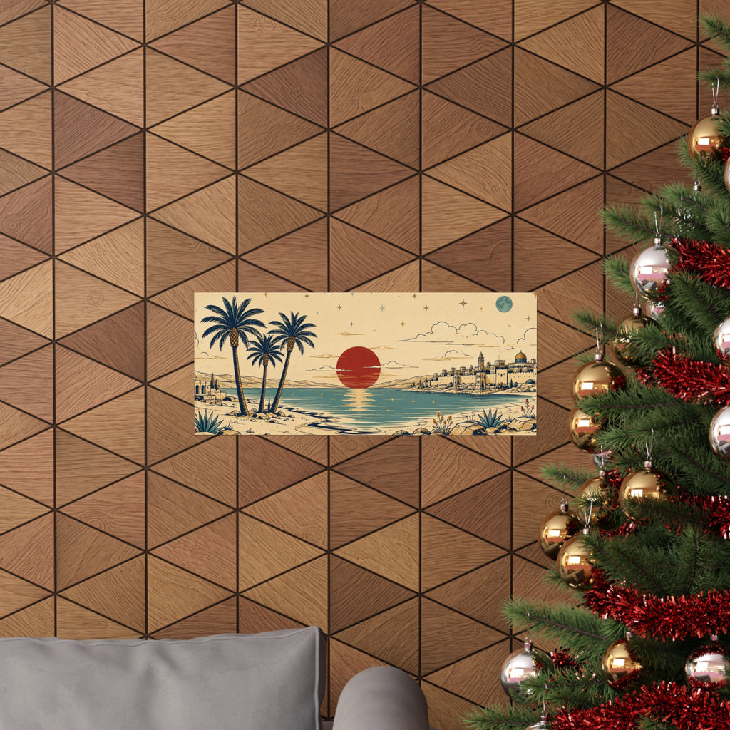 Konstant Growth Ancient Sunset Coast Panoramic Wall Art