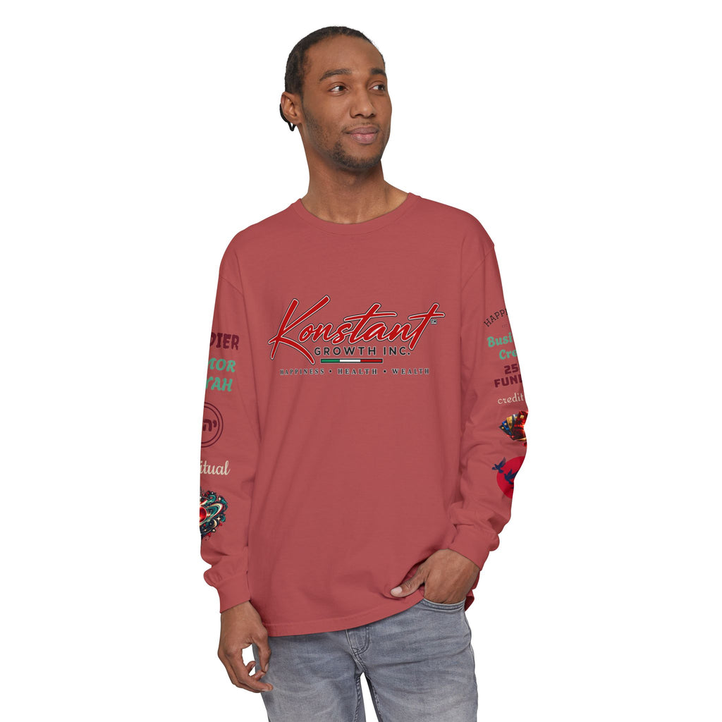 Konstant Growth Inc. Long Sleeve Tee — Tropical Moon Beach Graphic