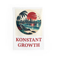 Tapestry — "Konstant Growth" Sunset Beach City Wall Art (Coastal Retro Vibe)