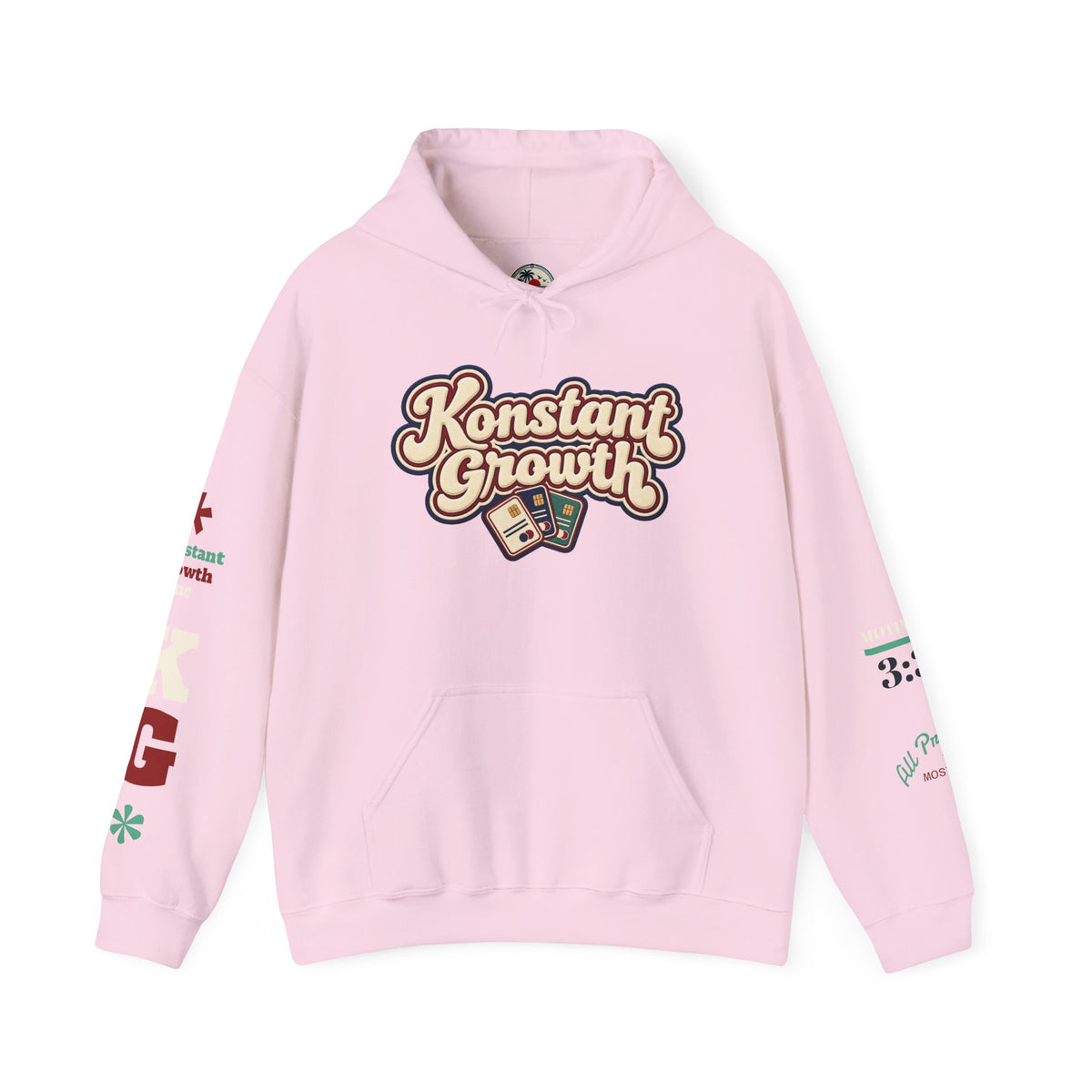 Konstant Growth Hoodie — Retro Palm Tree Graphic Sweatshirt Printify