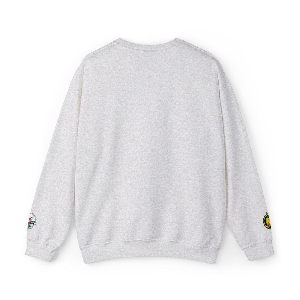 Content Creator Sweatshirt | Embroidered Script Logo, White Crewneck