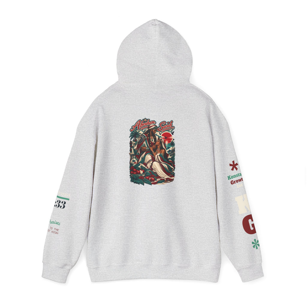 Hoodie - 'Divine Love' Graphic Hoodie with Vintage Bird & Floral Back Artwork