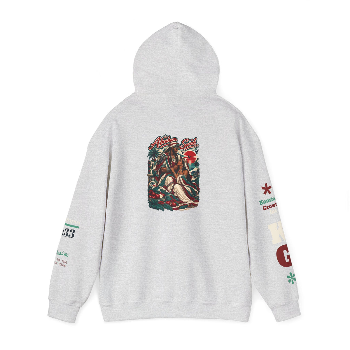 Hoodie - 'Divine Love' Graphic Hoodie with Vintage Bird & Floral Back Artwork