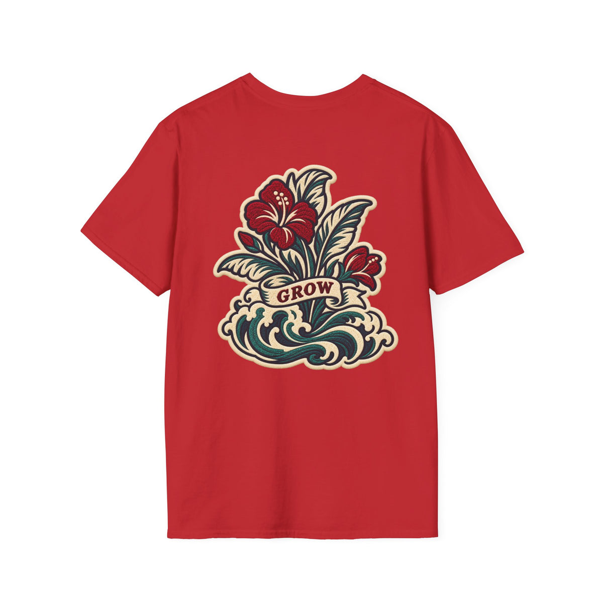 Fund & Grow Graphic T-Shirt — Retro Surf Floral Design