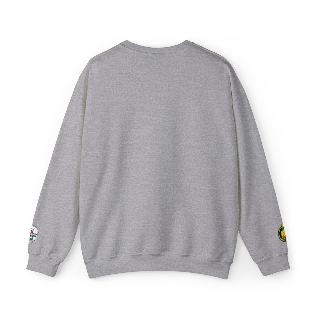 Content Creator Sweatshirt | Embroidered Script Logo, White Crewneck