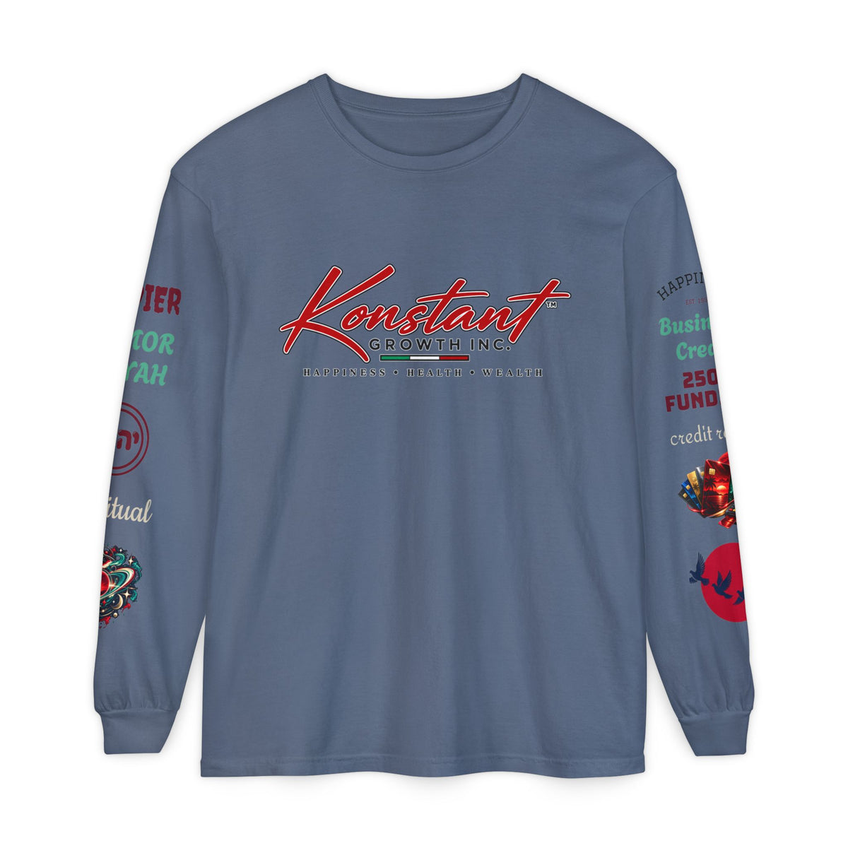 Konstant Growth Inc. Long Sleeve Tee — Tropical Moon Beach Graphic