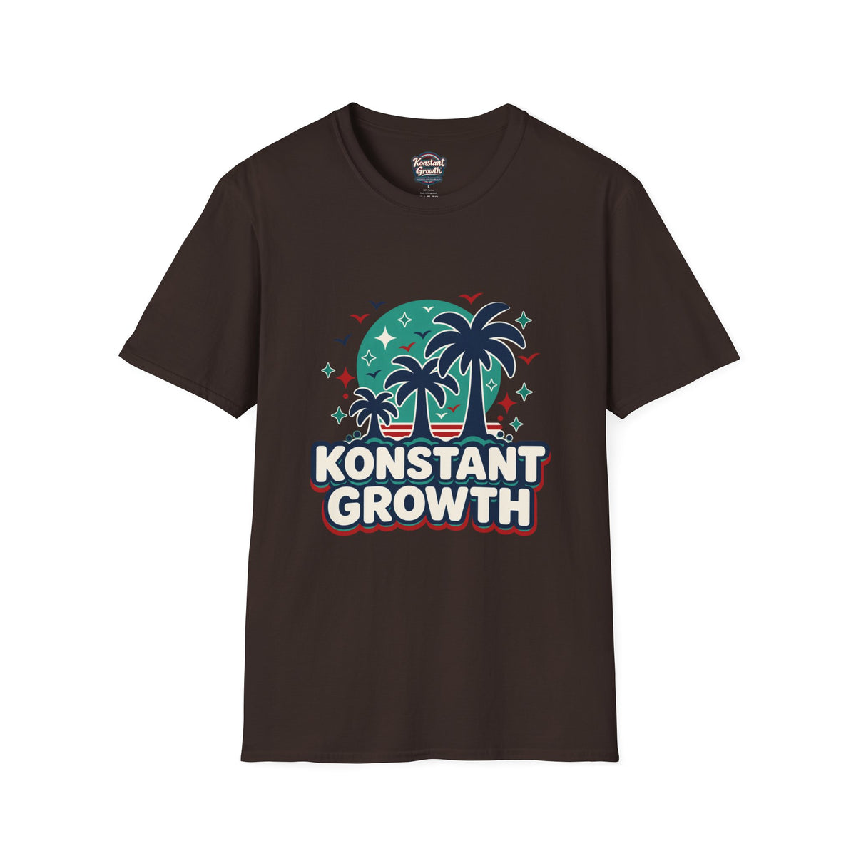 Konstant Growth Palm Tree T‑Shirt — Tropical Motivational Graphic Tee