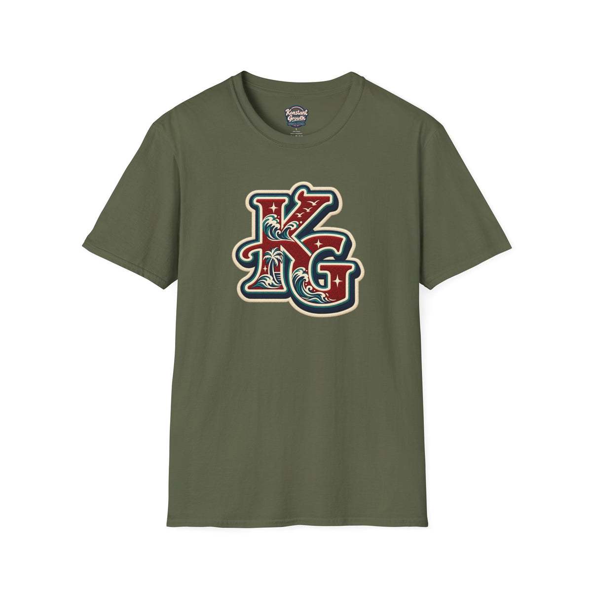 Eclipse Crest T-Shirt — Vintage Floral KG Logo