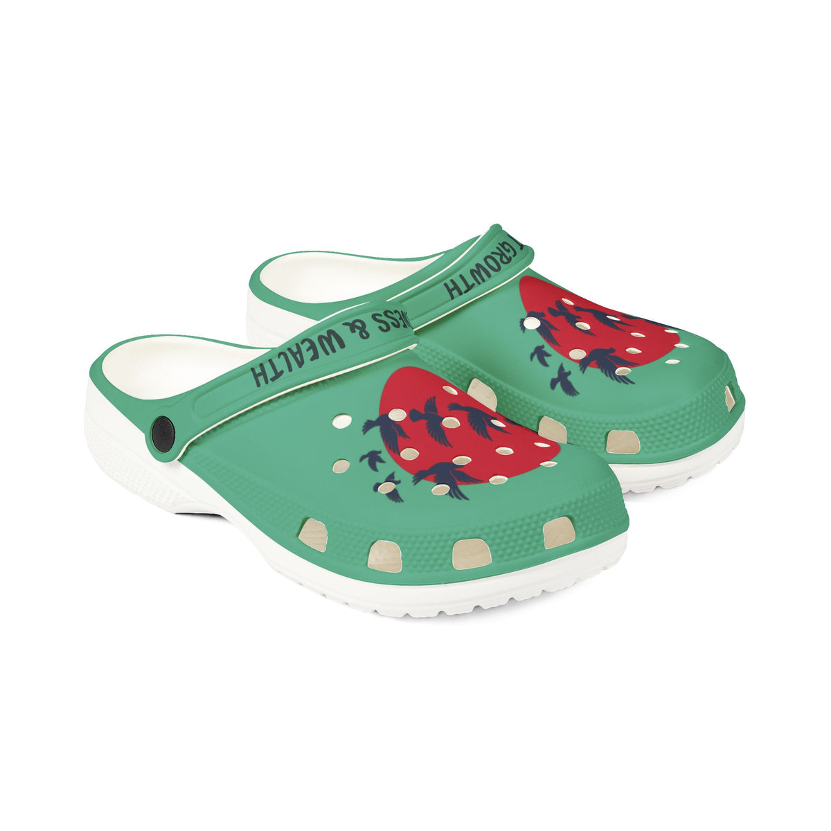 Strawberry Bird Illustration Clogs | EVA Foam Rubber Shoes