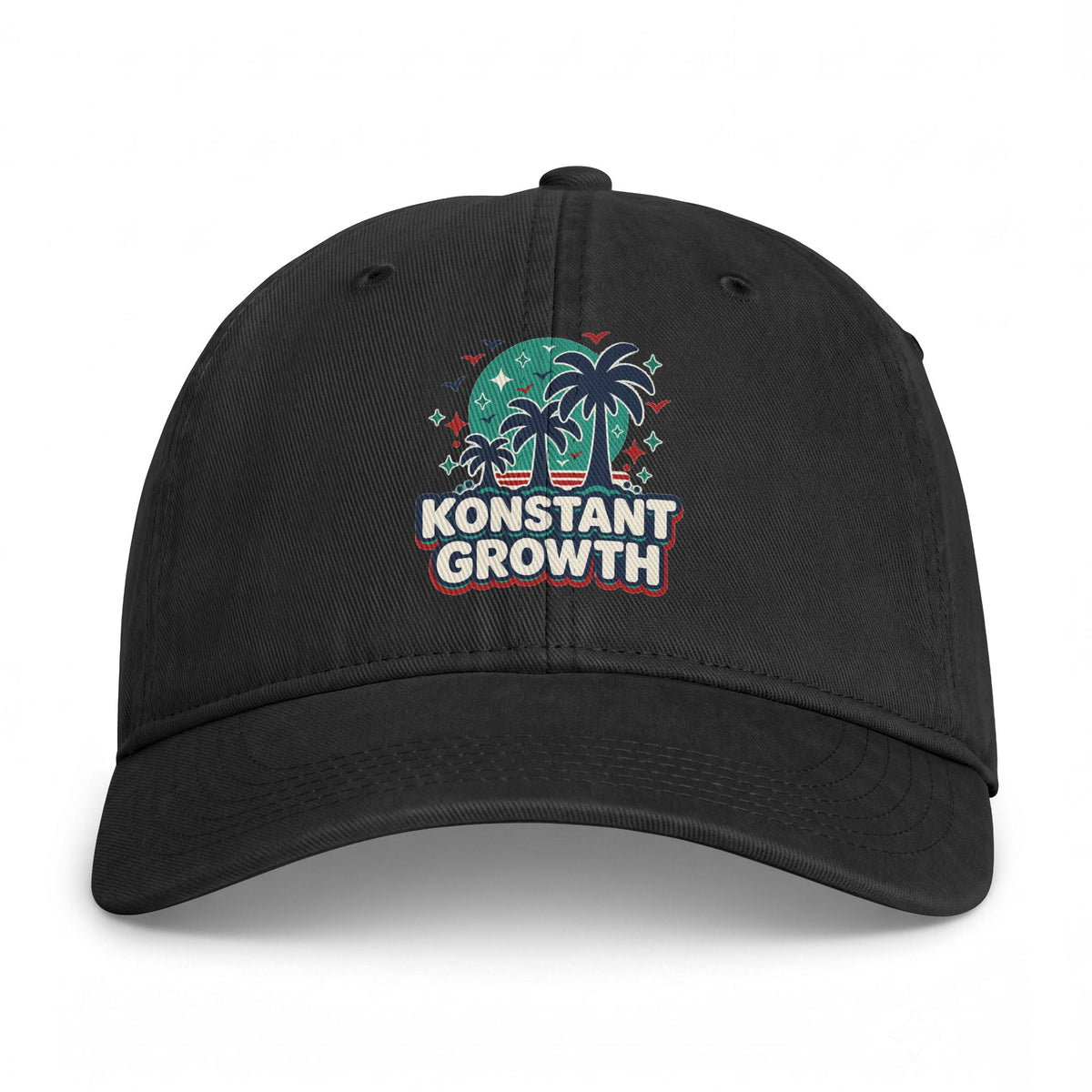 Konstant Growth Palm Hat — Coastal Vintage Baseball Cap Printify