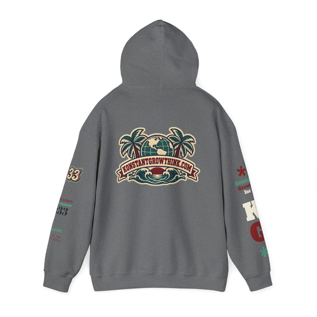 Clean Wave Hoodie — Graphic Palm-Globe Streetwear Hooded Sweatshirt