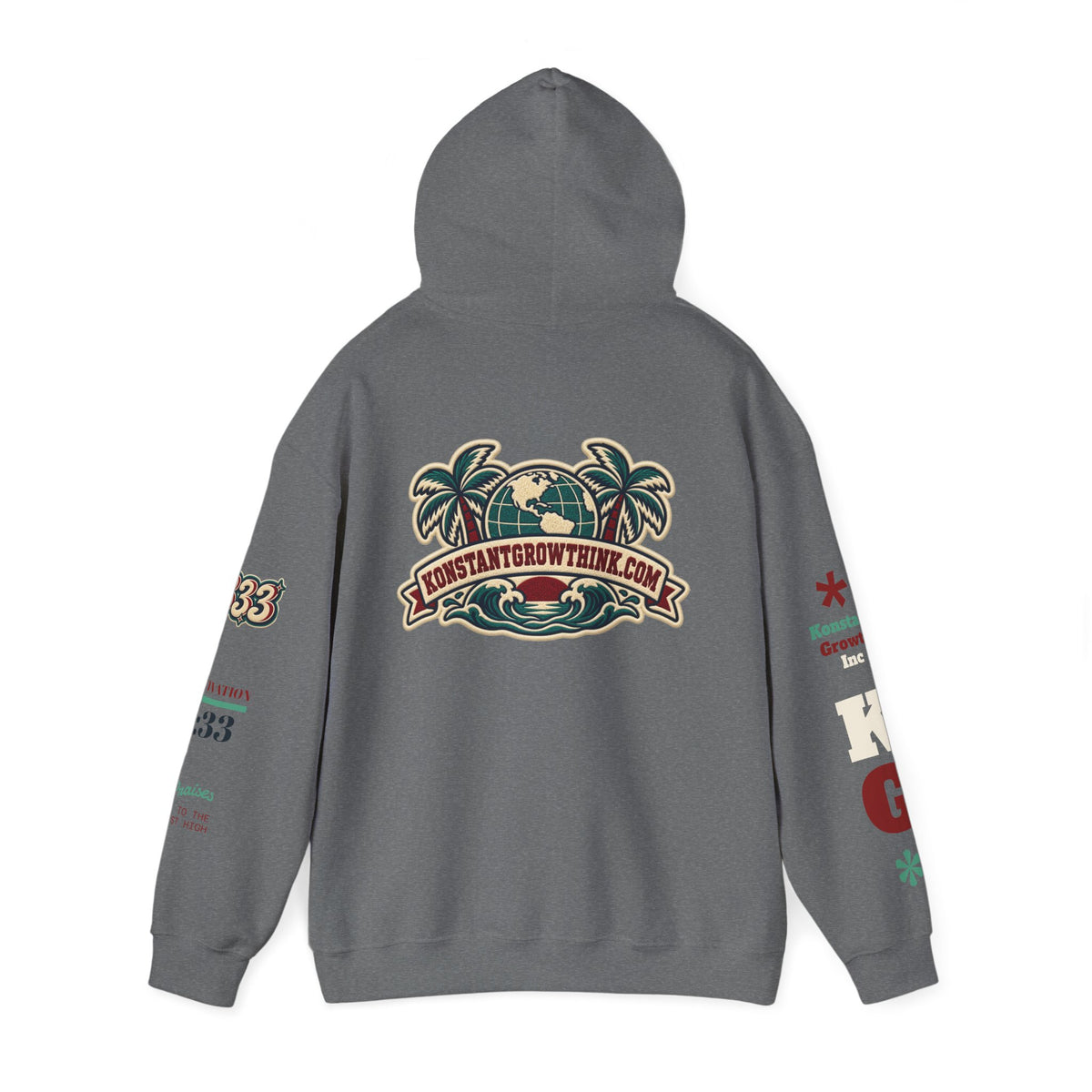 Clean Wave Hoodie — Graphic Palm-Globe Streetwear Hooded Sweatshirt