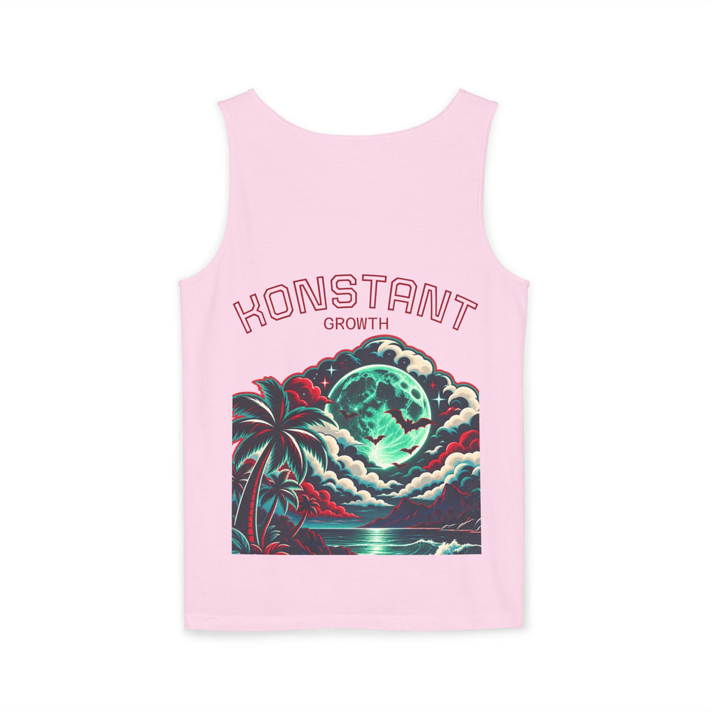 Konstant Growth tropical moon illustration Tank Top | motivational graphic
