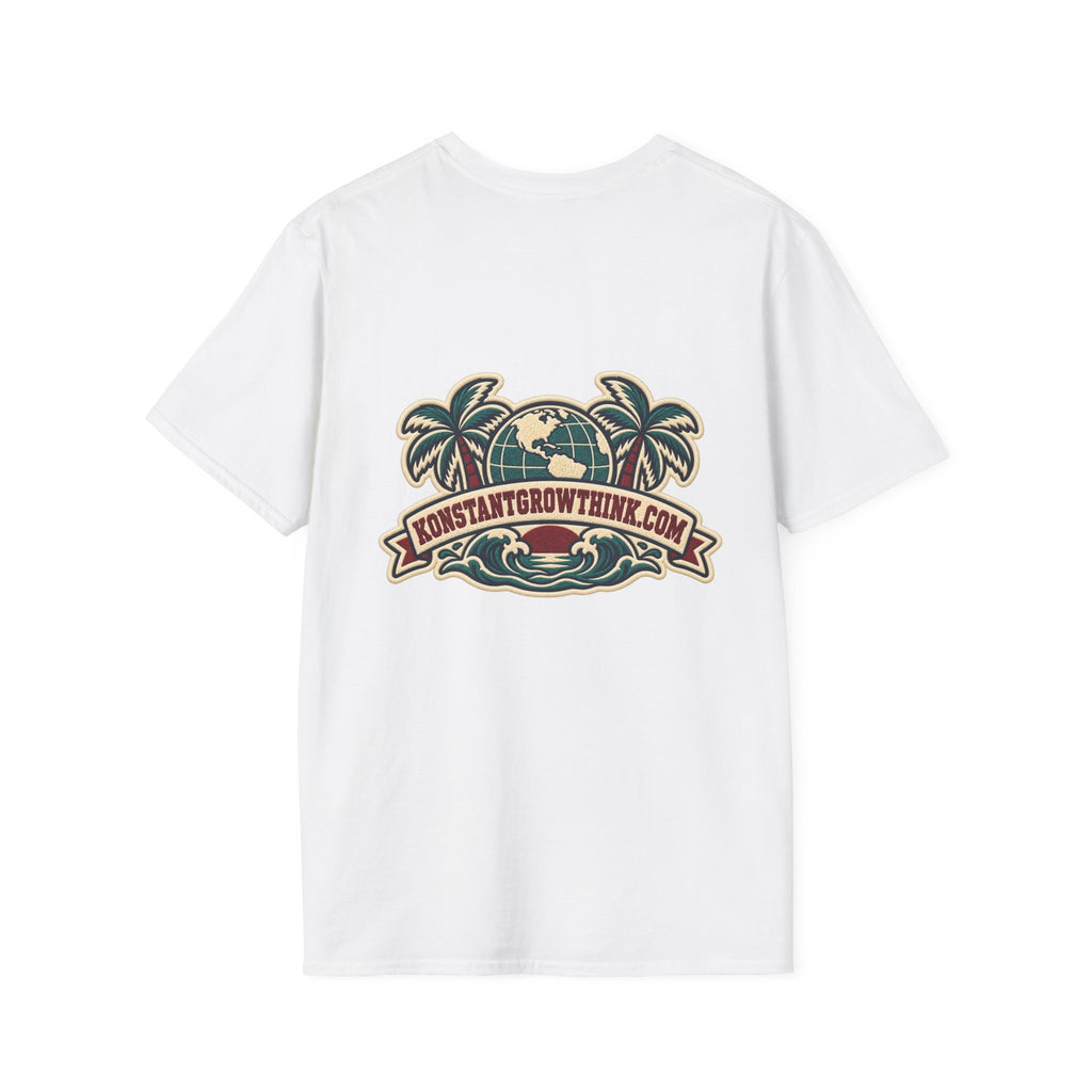 Clean Wave T-Shirt — Vintage Surf Logo Tee (beach palms, "CLEAN")