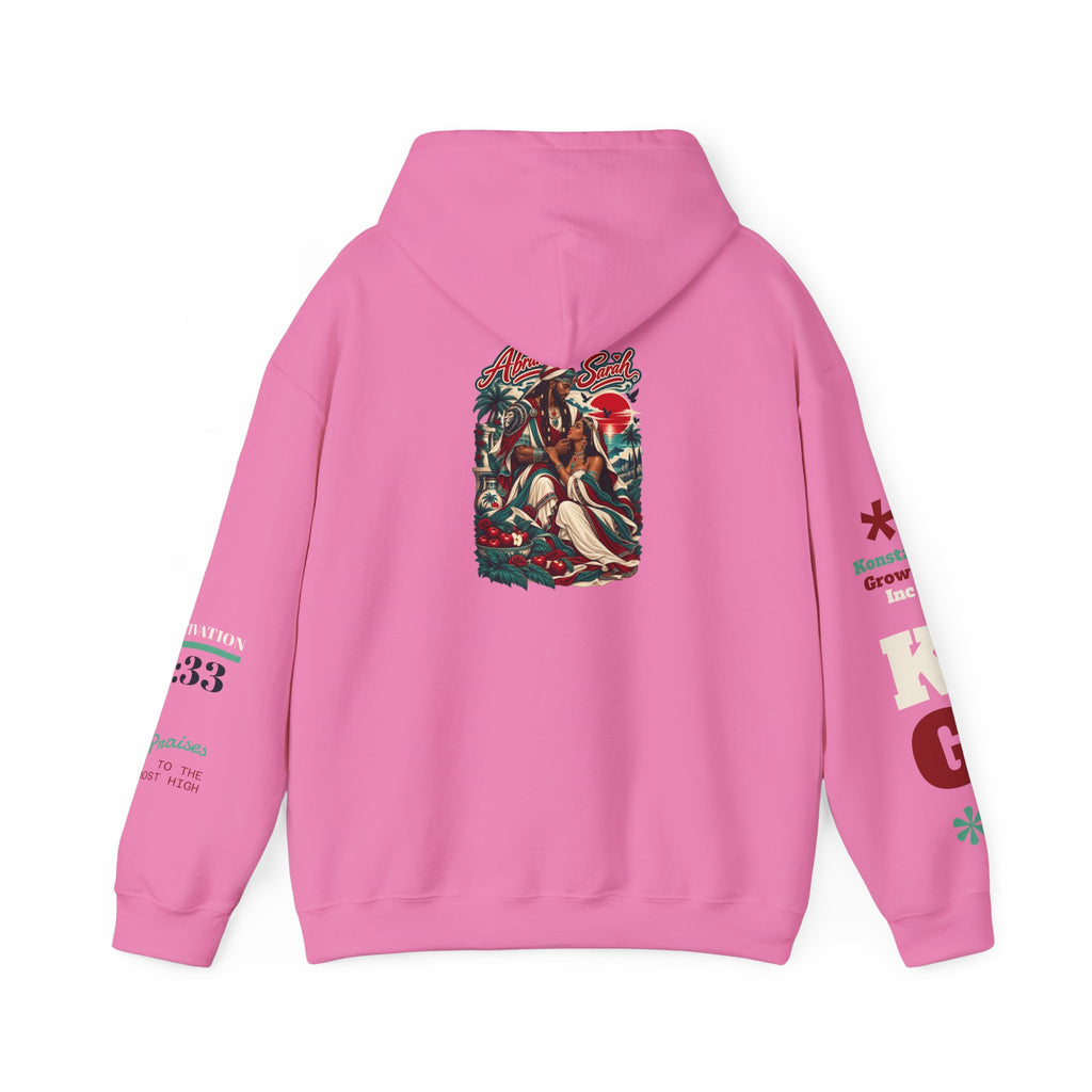 Hoodie - 'Divine Love' Graphic Hoodie with Vintage Bird & Floral Back Artwork