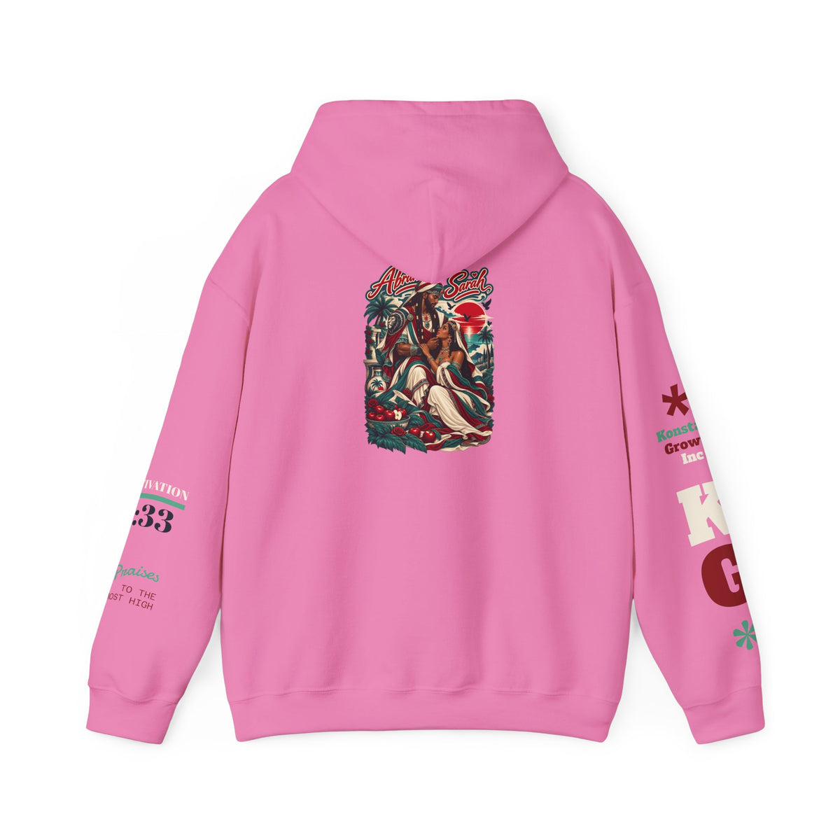 Hoodie - 'Divine Love' Graphic Hoodie with Vintage Bird & Floral Back Artwork